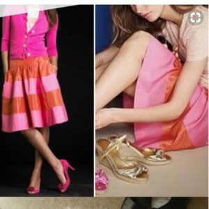 J. Crew Collection Taffeta rugby stripe skirt size 8 NWT